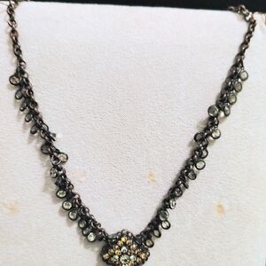 Vintage-Inspired Black and Gold Necklace